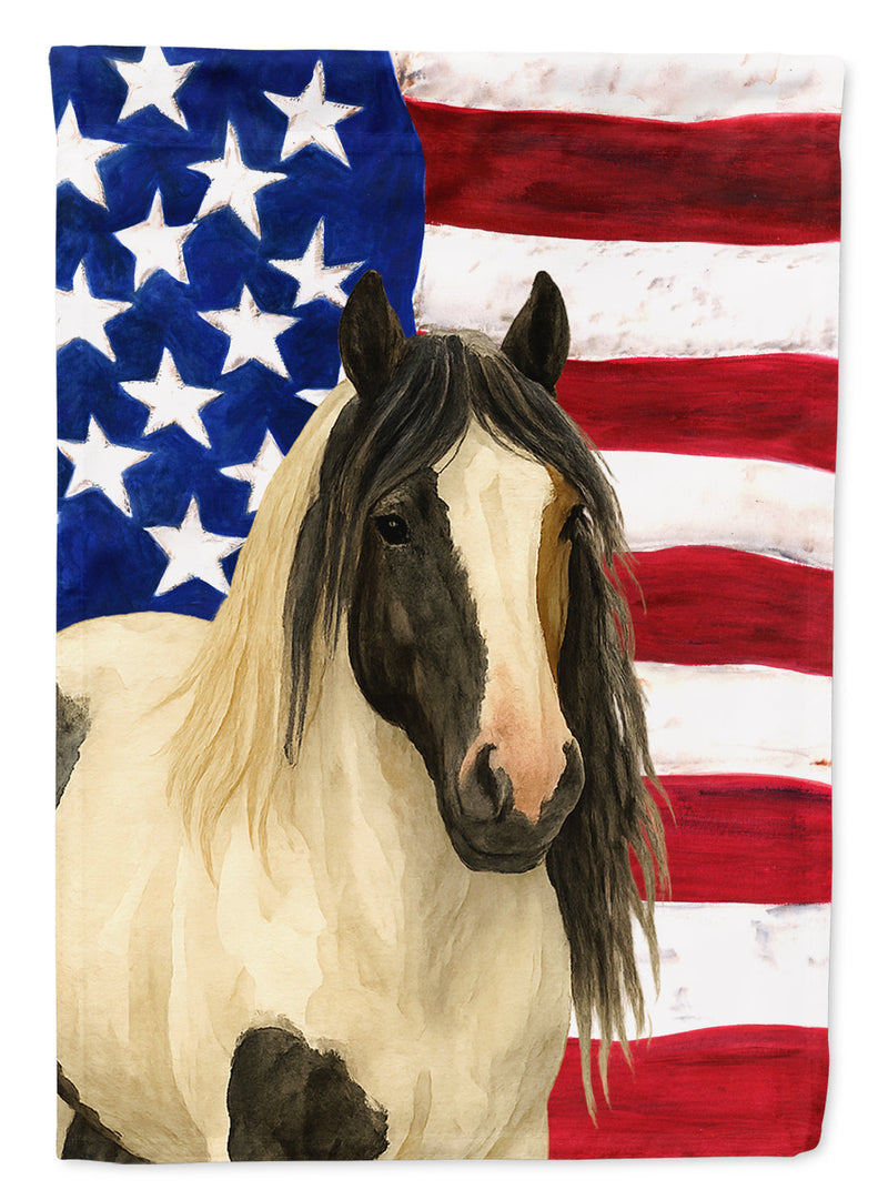 Piebald Gypsy Vanner Horse American Garden Flag