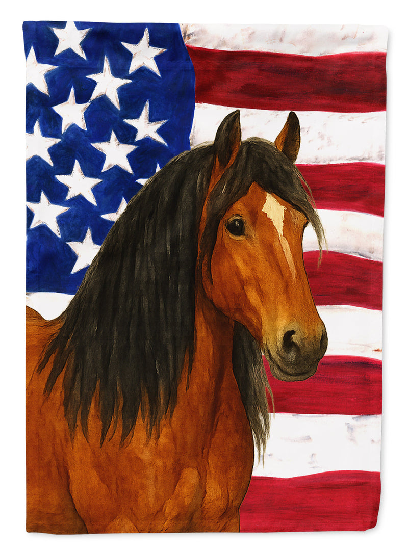Bay Gypsy Vanner Horse American House Flag