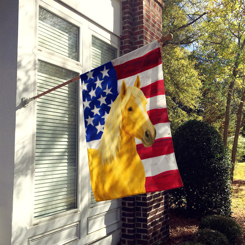 Palomino Gypsy Vanner Horse American House Flag