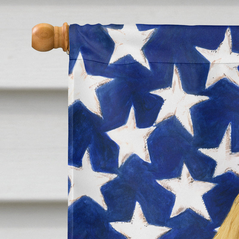 Chestnut Haflinger Horse with Flaxen Mane American House Flag