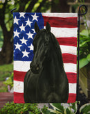 Black Missouri Fox Trotter Horse American Garden Flag