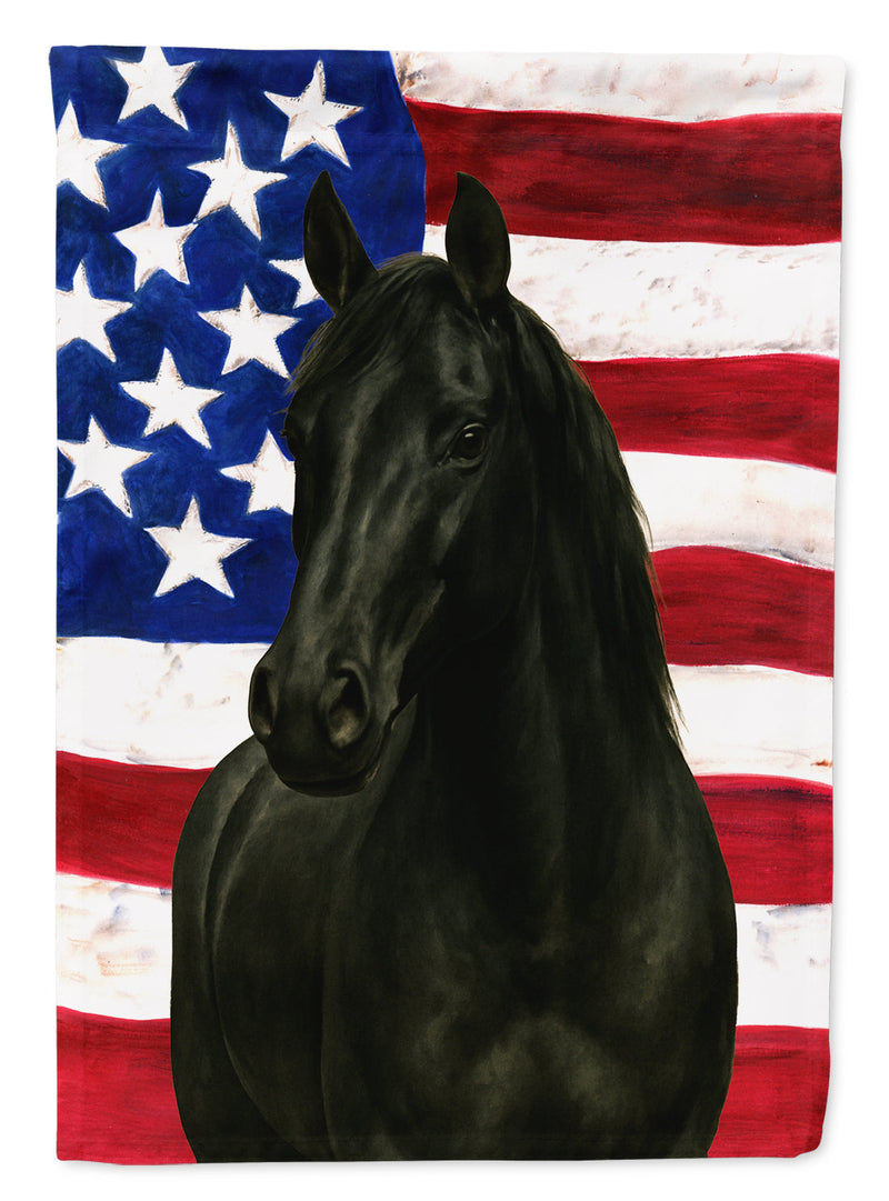 Black Missouri Fox Trotter Horse American Garden Flag