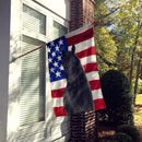 Black Morgan Horse American House Flag