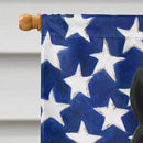 Black Morgan Horse American House Flag