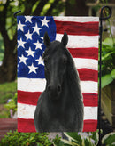 Black Morgan Horse American Garden Flag