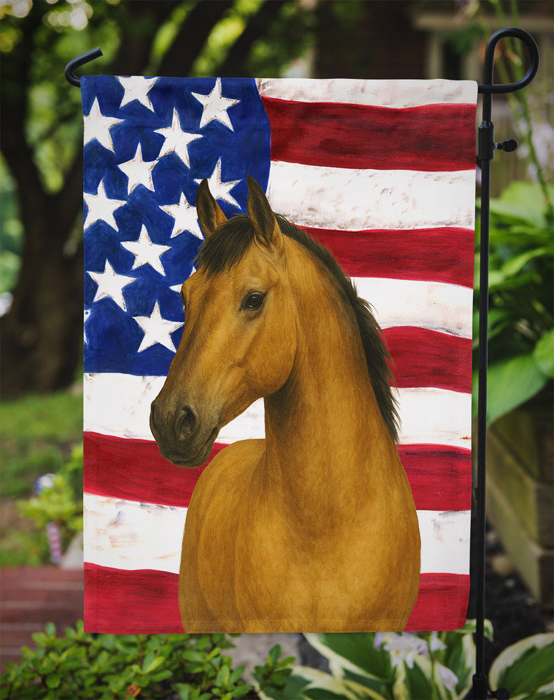 Dun Mustang Horse American Garden Flag