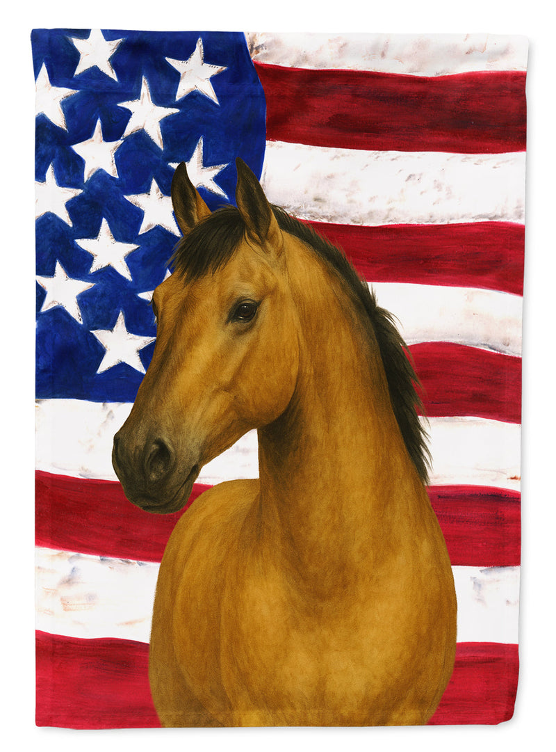 Dun Mustang Horse American Garden Flag