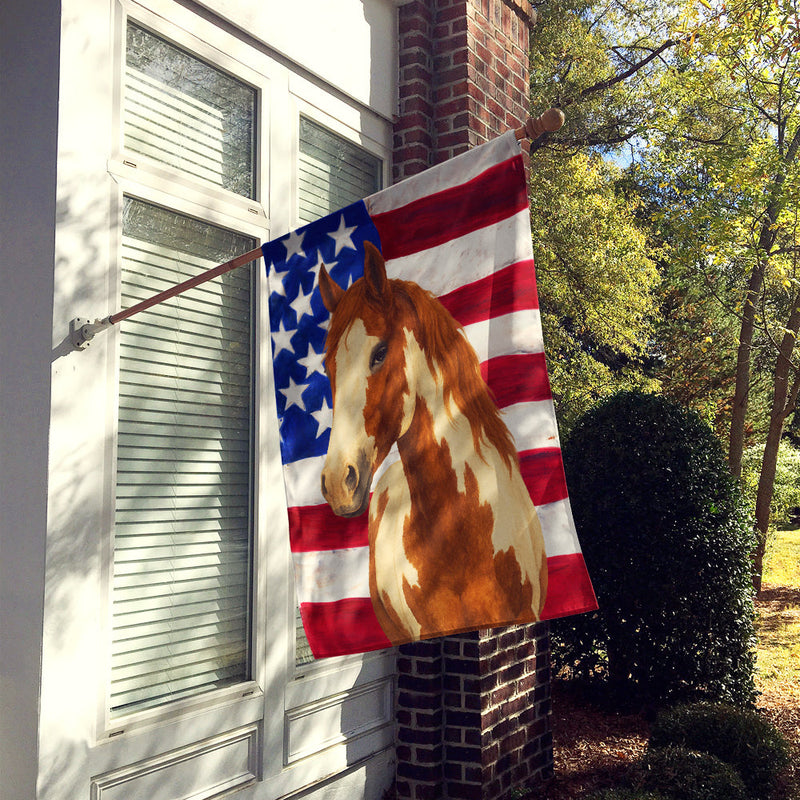 Chestnut Overo Paint Horse American House Flag
