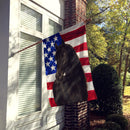 Black Paso Fino Horse American House Flag