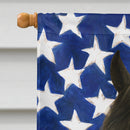 Black Paso Fino Horse American House Flag