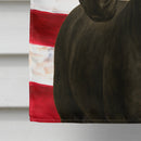 Black Paso Fino Horse American House Flag