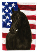 Black Paso Fino Horse American Garden Flag