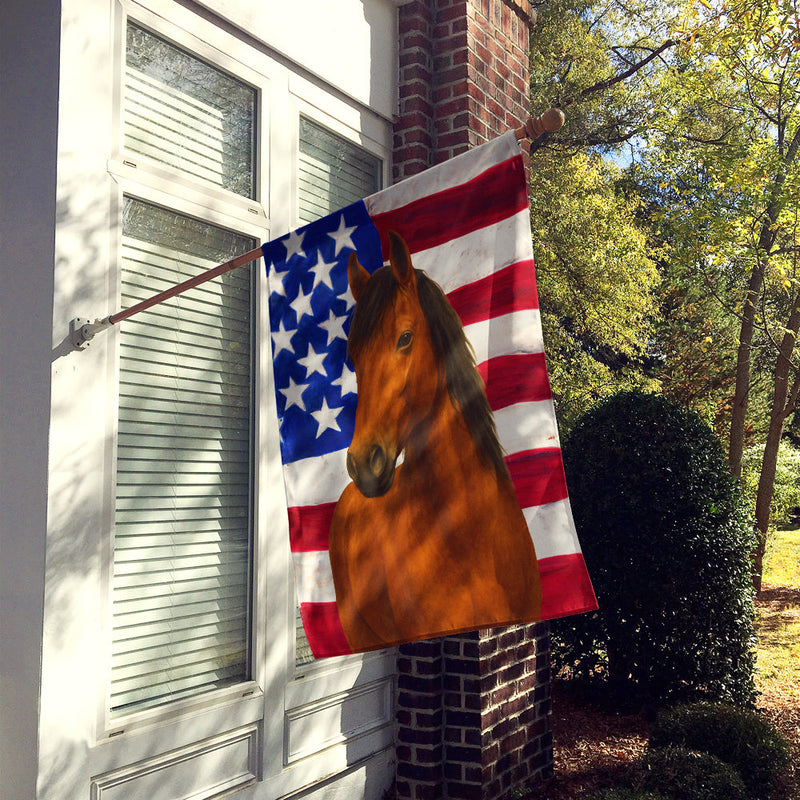 Chestnut Paso Fino Horse American House Flag