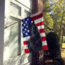 Black Percheron Horse American House Flag