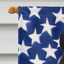 Black Percheron Horse American House Flag