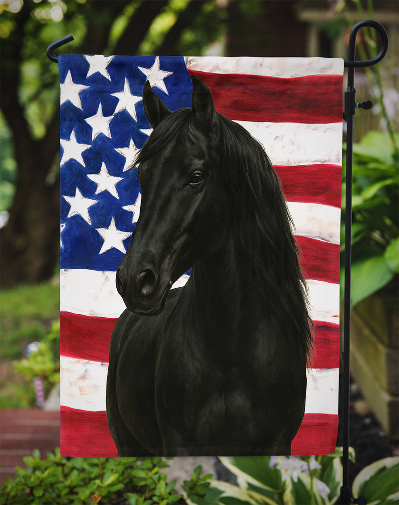 Black Rocky Mountain Horse American Garden Flag