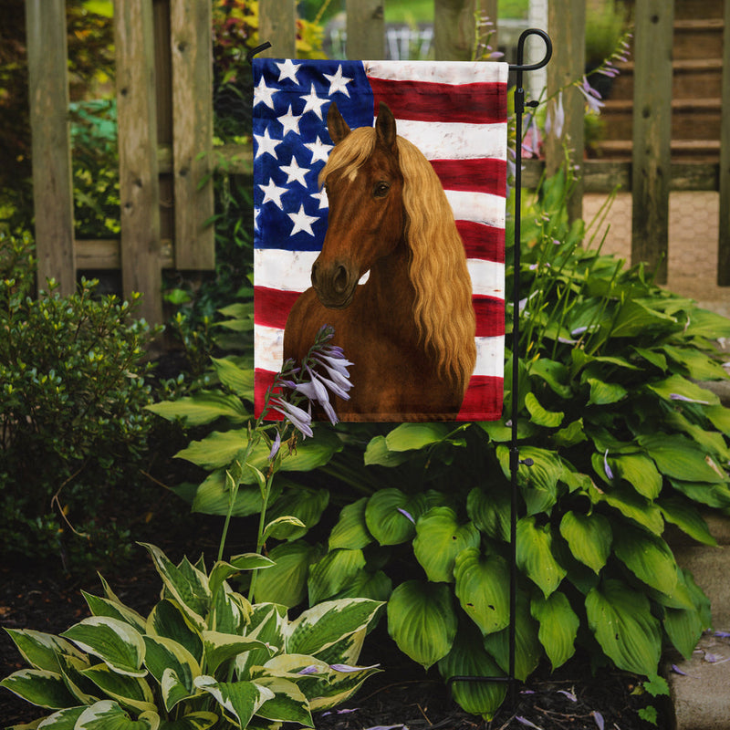 Chocolate Rocky Mountain Horse with Flaxen Mane American Garden Flag