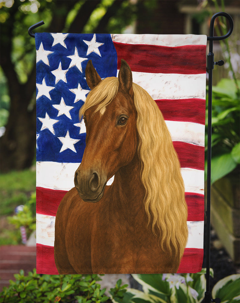 Chocolate Rocky Mountain Horse with Flaxen Mane American Garden Flag