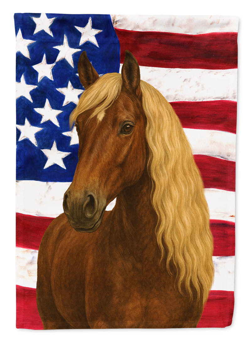 Chocolate Rocky Mountain Horse with Flaxen Mane American Garden Flag