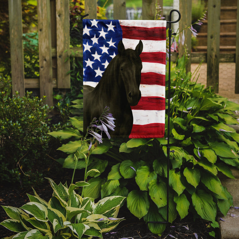 Black Tennessee Walking Horse American Garden Flag