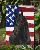 Black Thoroughbred Horse American Garden Flag