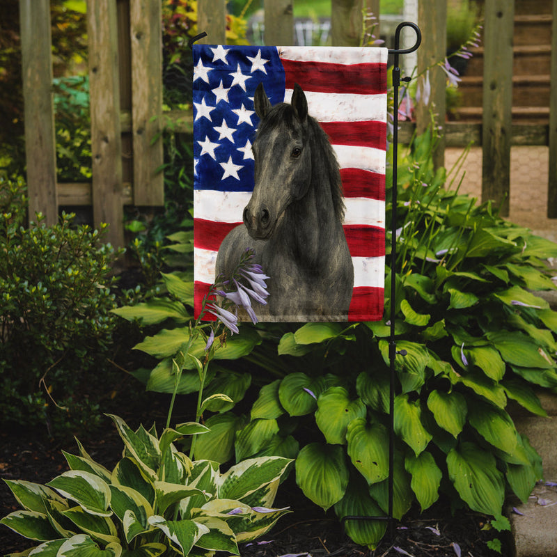 Gray Thoroughbred Horse American Garden Flag