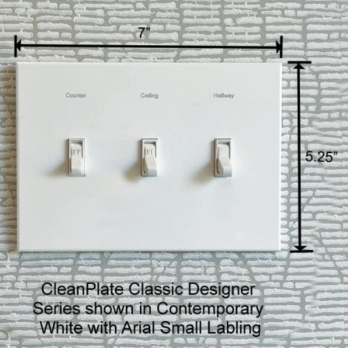 CleanPlate Classic Wall Plate in Contemporary White for Toggle Switches