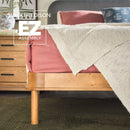 Annette Contemporary Upholstered Headboard Curved Wood Bed Frame