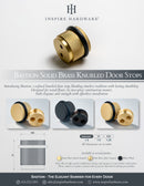 Bastion - Classic Knurled Solid Brass Door Stops