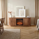 Chloe Modern Scandinavian Reeded Fireplace TV Stand in 2 Sizes