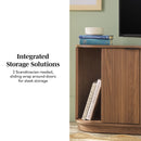 Chloe Modern Scandinavian Reeded Fireplace TV Stand in 2 Sizes