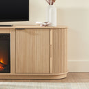 Chloe Modern Scandinavian Reeded Fireplace TV Stand in 2 Sizes