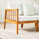 Modern 5-Piece Spindle Solid Wood Outdoor L-Shaped Sectional Set