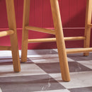 Ezra Modern Single Solid Wood Counter Stool with Boucle Upholstery