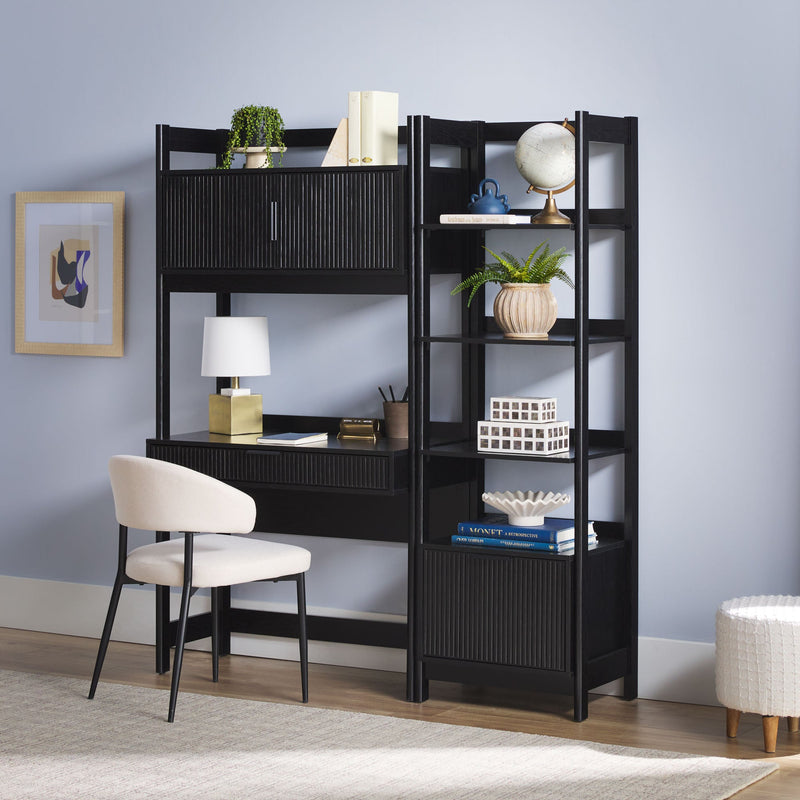 Holmes Modern Scandinavian Reeded Bookshelf