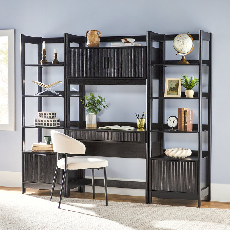 Holmes Modern Scandinavian Reeded Bookshelf