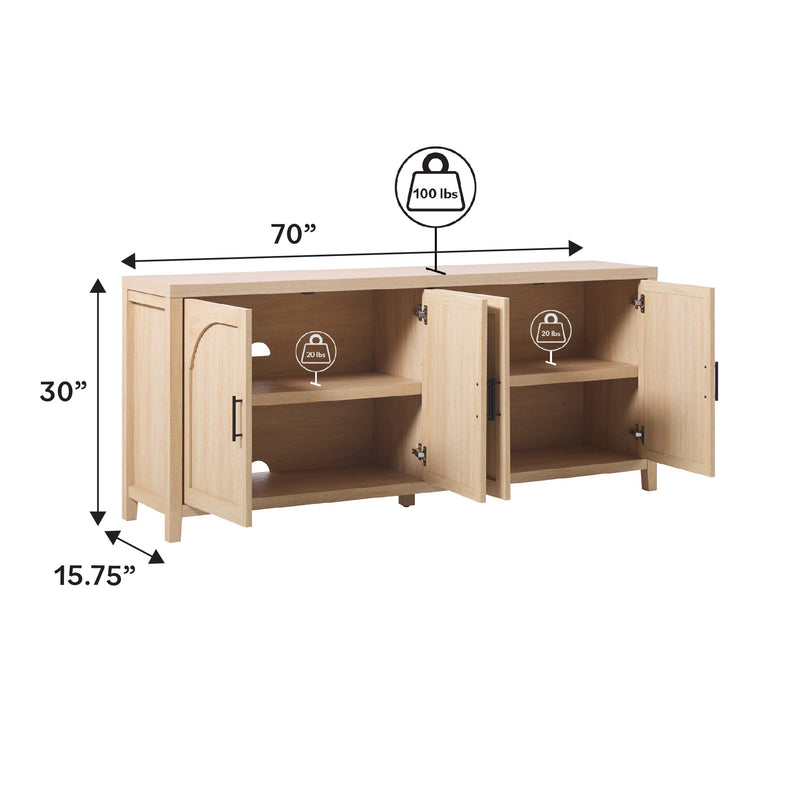 Sasha 70" Modern Reeded Sideboard / TV Stand