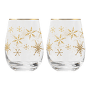 Snowflakes Stemless Wine Glass - Boxed Set of 2 by Sweet Water Decor
