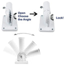 Adjustable Flagpole Bracket – 13 Position Aluminum Mount for House | White by Flagman of America