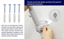 Adjustable Flagpole Bracket – 13 Position Aluminum Mount for House | White by Flagman of America
