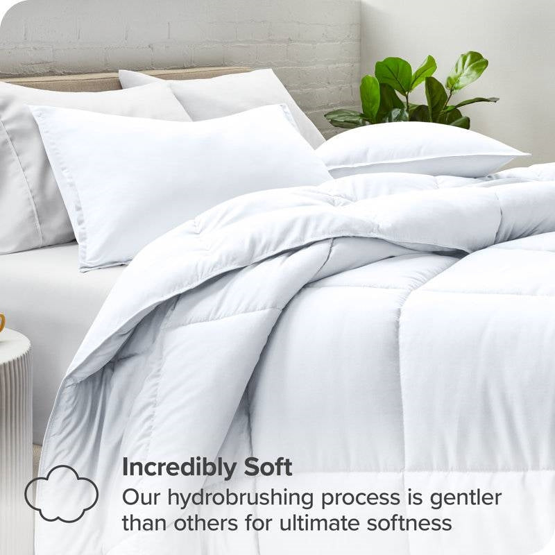 Queen size Super Soft Microfiber Down Alternative Comforter Set White, photo 5 of 5