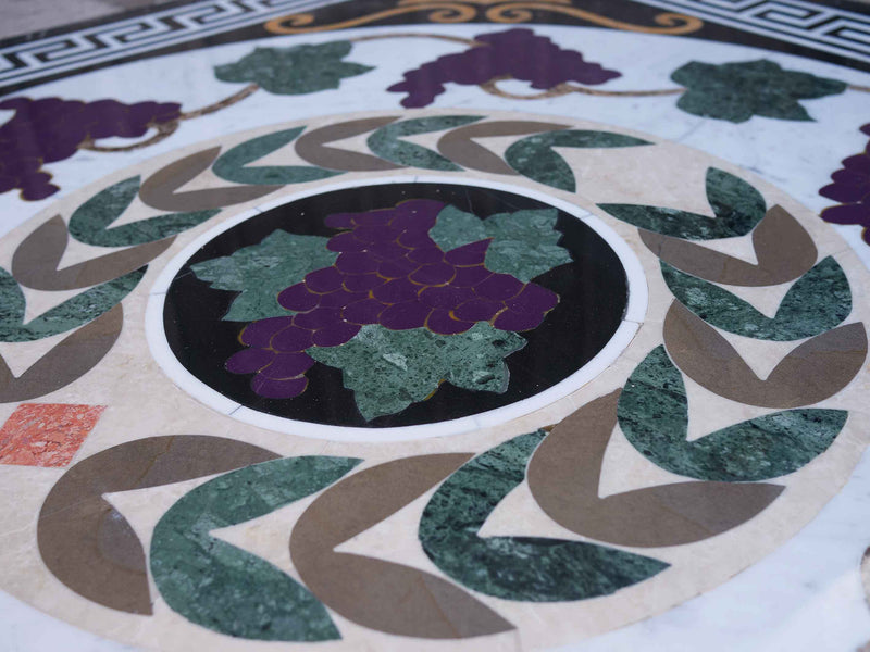 The Grape Medallion - Mosaic Stone Art