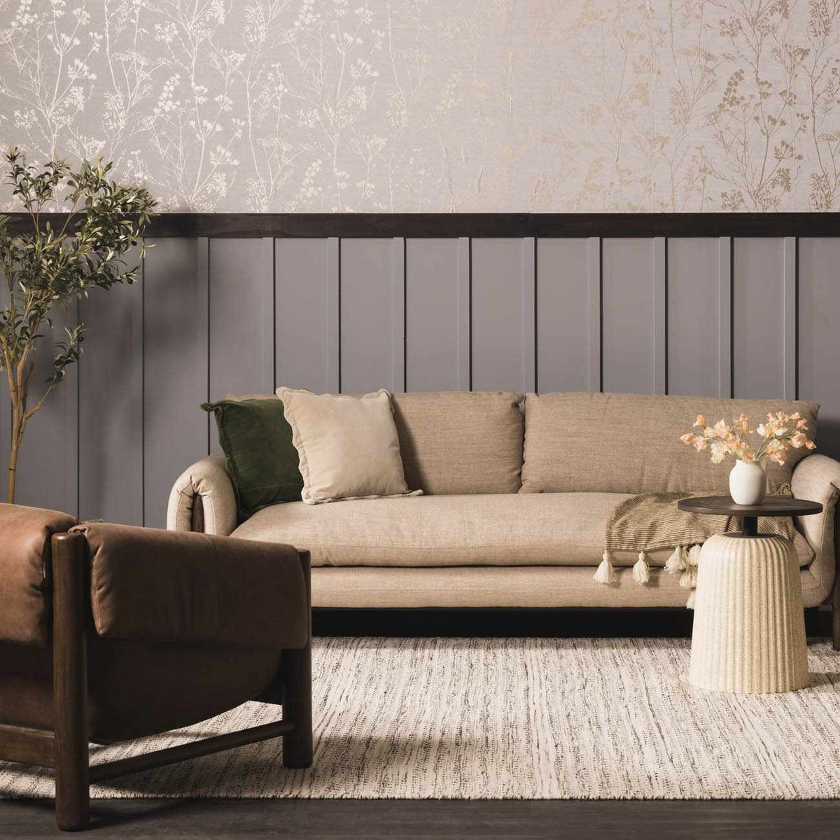 Williford Wool Area Rug, installed in a room