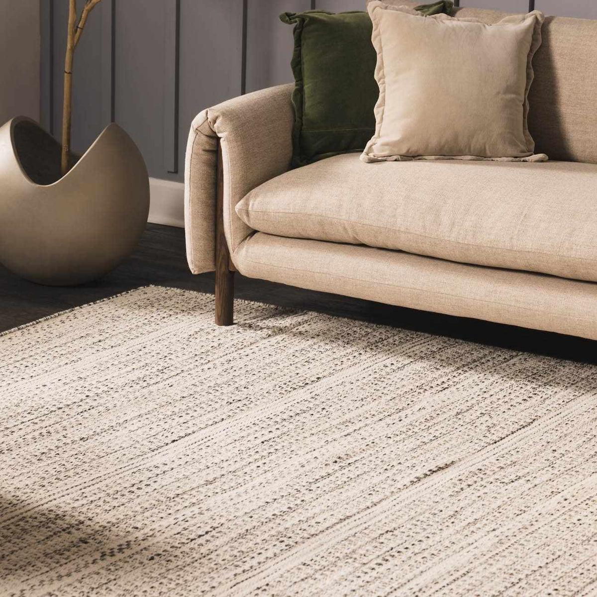 Williford Wool Area Rug, installed in a room