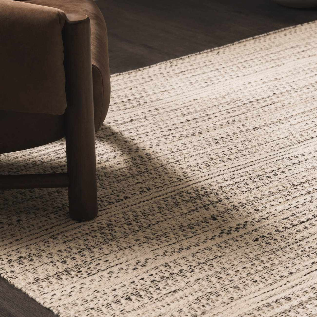 Williford Wool Area Rug, installed in a room