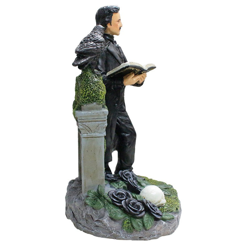 Edgar Allan Poe Handpainted 9" Figurine, Horror Home Statue Decoration