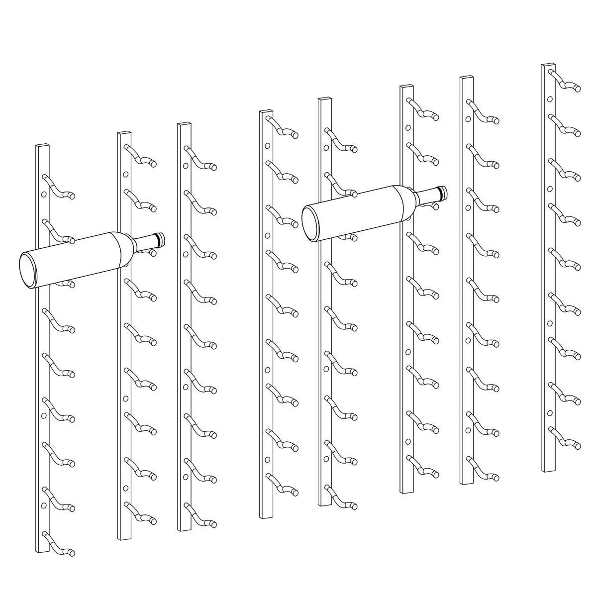 Wall Mounted Metal Wine Racks C-Type, photo 13 of 40