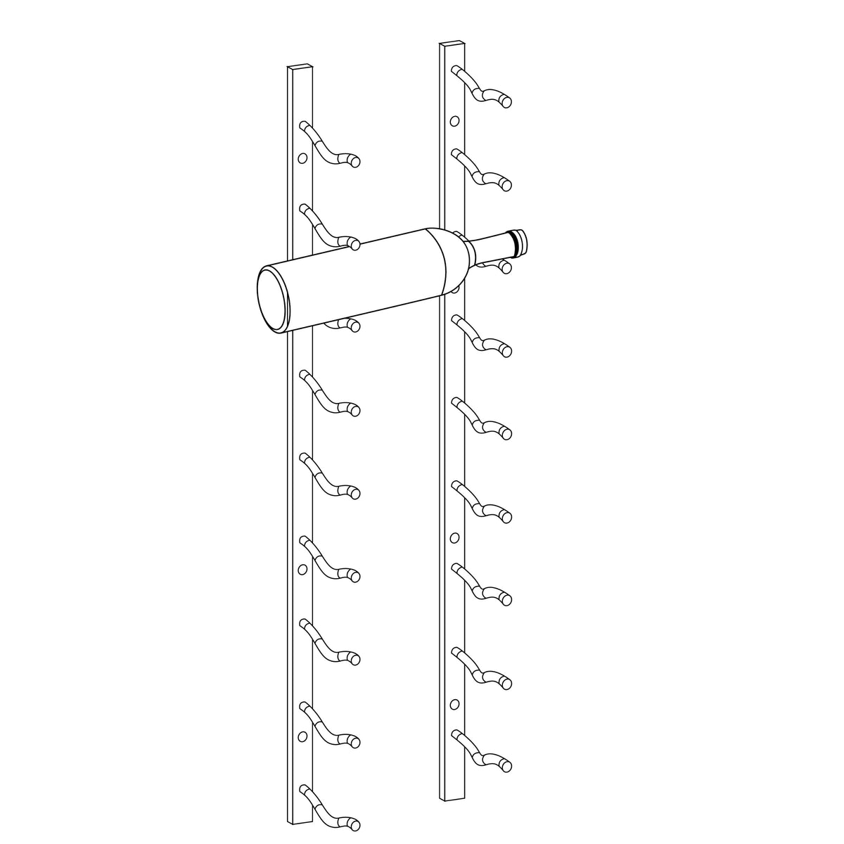 Wall Mounted Metal Wine Racks C-Type, photo 11 of 40
