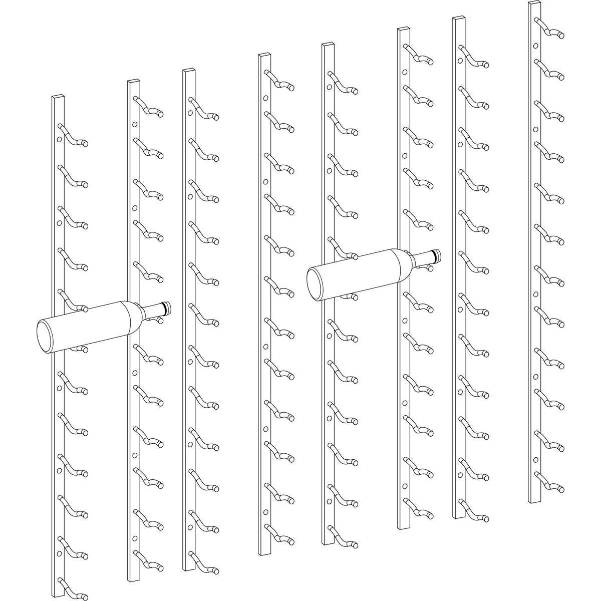 Wall Mounted Metal Wine Racks C-Type, photo 14 of 40