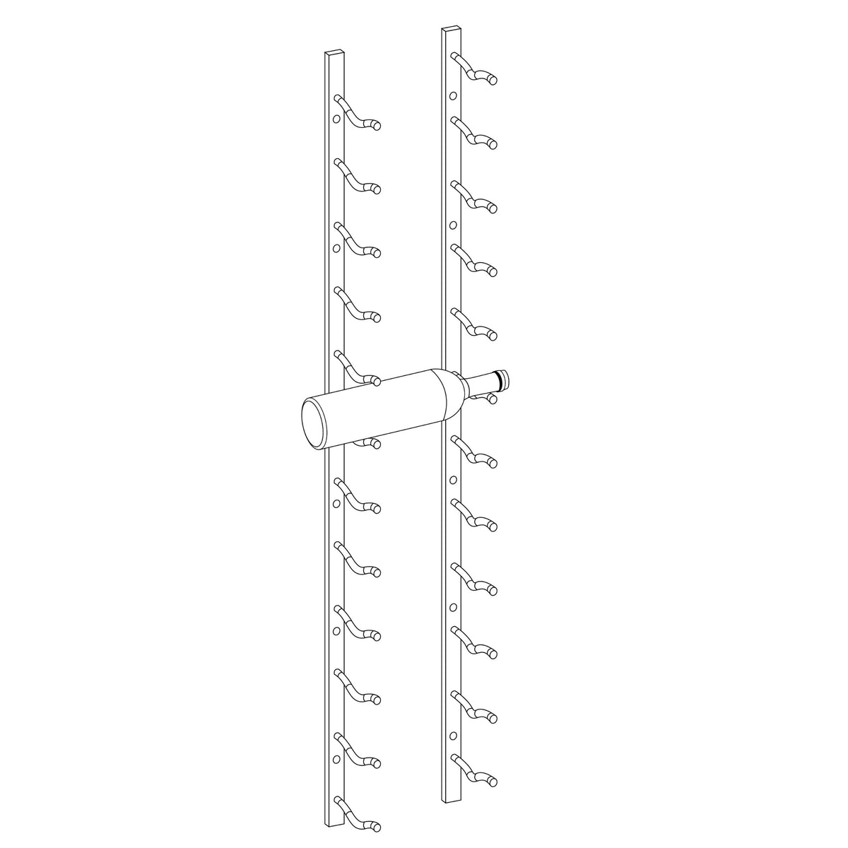 Wall Mounted Metal Wine Racks C-Type, photo 12 of 40